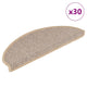 VidaXL tapis d'escalier aspect sisal autocollant 30 pcs 65x21x4 cm beige clair