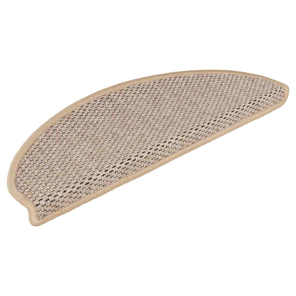 VidaXL tapis d'escalier aspect sisal autocollant 30 pcs 65x21x4 cm beige clair