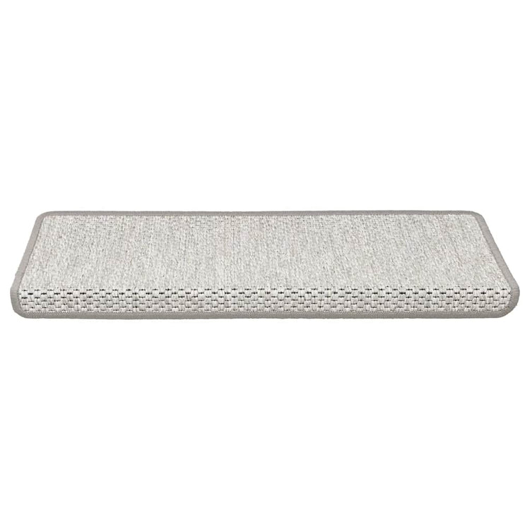Vidaxxl tapis d'escalier autocollant aspect sisal 30 pcs 65x21x4 cm platine
