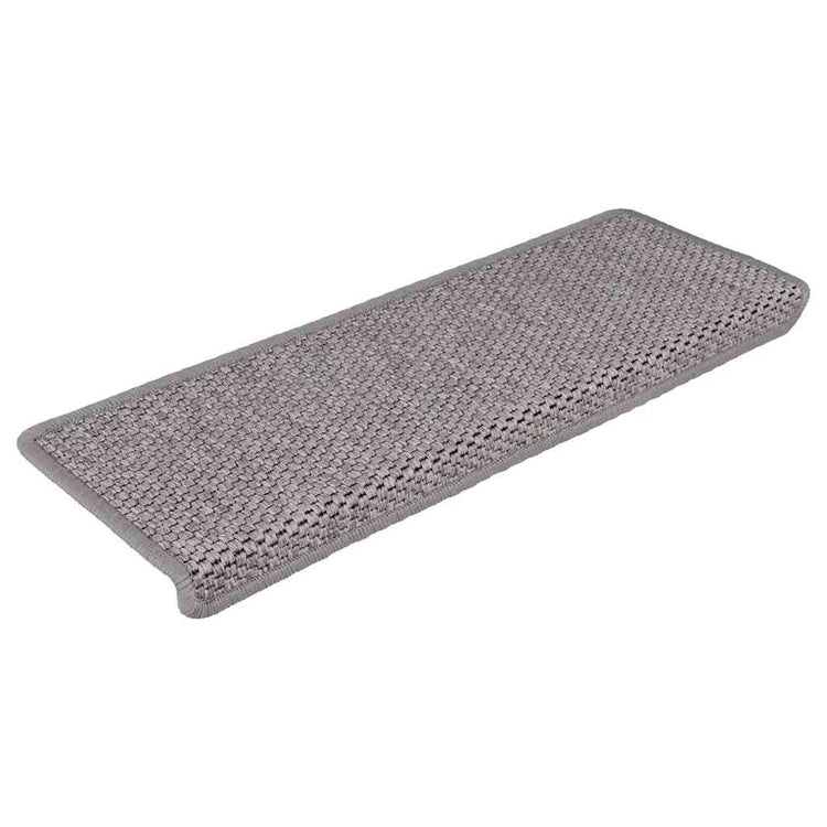 Vidaxx tapis d'escalier autocollant aspect sisal 30 pcs 65x21x4cm couleur argent