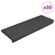 VidaXL tapis d'escalier autocollant aspect sisal 30 pcs 65x21x4 cm anthracite