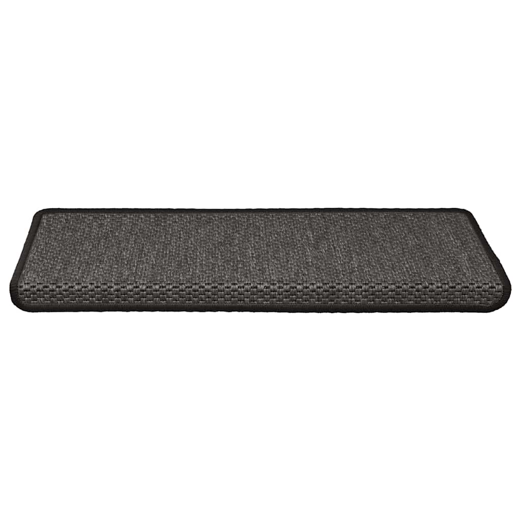 VidaXL tapis d'escalier autocollant aspect sisal 30 pcs 65x21x4 cm anthracite