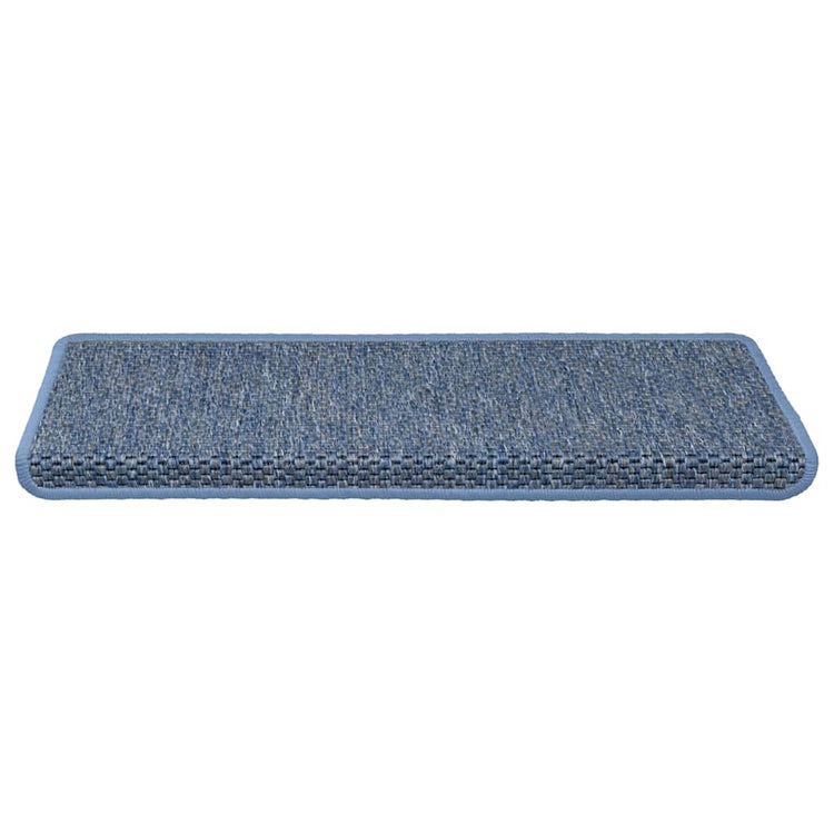VidaXL tapis d'escalier auto-adhésifs 30 pcs aspect sisal 65x21x4 cm bleu