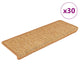 VidaXL tapis d'escalier auto-adhésifs 30 pcs aspect sisal 65x21x4 cm sisal