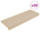 VidaXL tapis d'escalier auto-adhésif 30 pcs aspect sisal 65x21x4 cm berbère