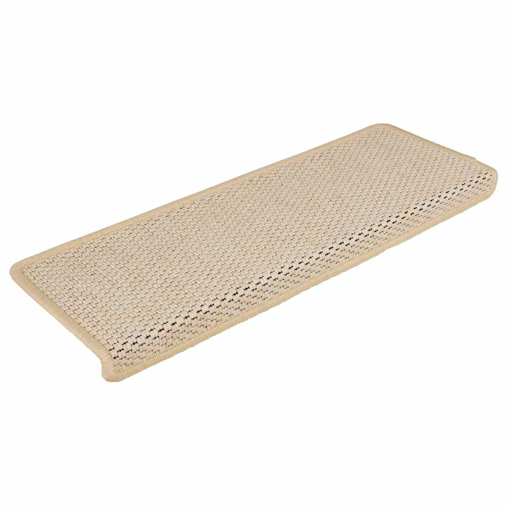 VidaXL tapis d'escalier auto-adhésif 30 pcs aspect sisal 65x21x4 cm berbère