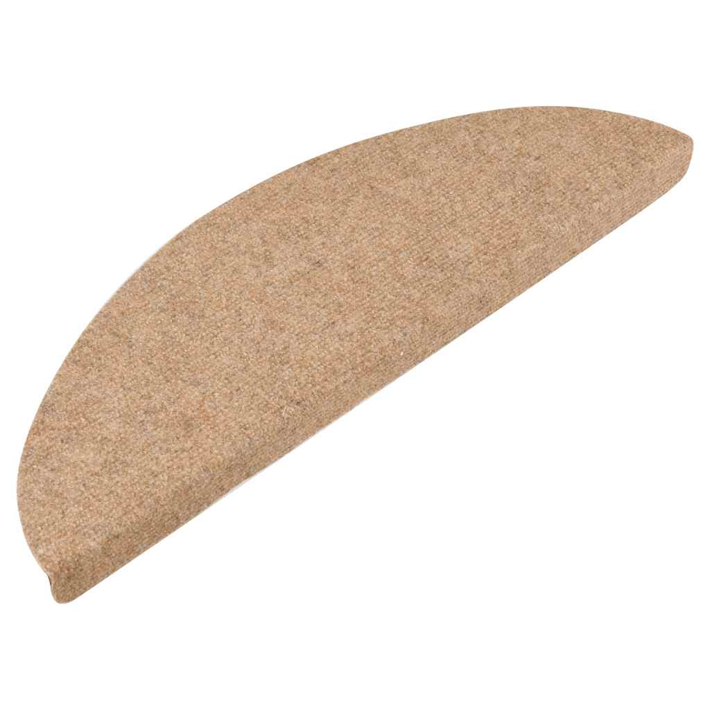 VidaXL tapis d'escalier auto-adhésifs 20 pcs 56x17x3 cm beige