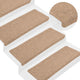 VidaXL tapis d'escalier auto-adhésifs 30 pcs 65x24,5x3,5 cm beige