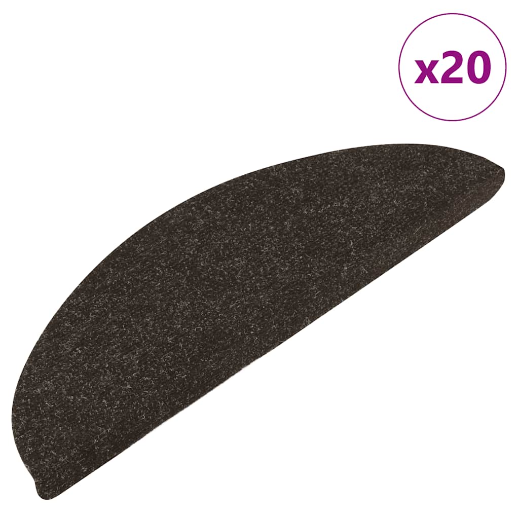 Vidaxx tapis d'escalier auto-adhésifs 20 pcs 56x17x3 cm anthracite