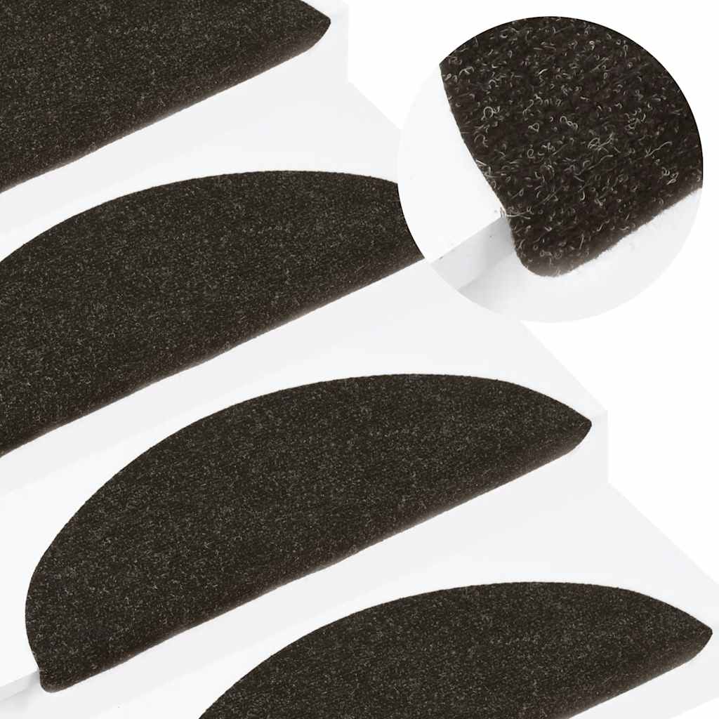Vidaxx tapis d'escalier autocollants 30 pcs 56x17x3 cm anthracite