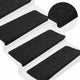 VidaXL tapis d'escalier auto-adhésifs 30 pcs 65x24,5x3,5 cm anthracite