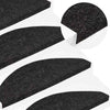 VidaXL tapis d'escalier auto-adhésifs 30 pcs 56x17x3 cm noir