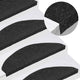 VidaXL tapis d'escalier auto-adhésifs 20 pcs 65x22,5x3,5 cm noir