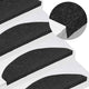 VidaXL tapis d'escalier auto-adhésifs 30 pcs 65x22,5x3,5 cm noir