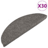 VidaXL tapis d'escalier auto-adhésifs 30 pcs 56x17x3 cm gris