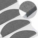 VidaXL tapis d'escalier auto-adhésifs 20 pcs 65x22,5x3,5 cm gris
