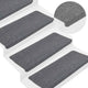 VidaXL tapis d'escalier auto-adhésifs 30 pcs 65x24,5x3,5 cm gris