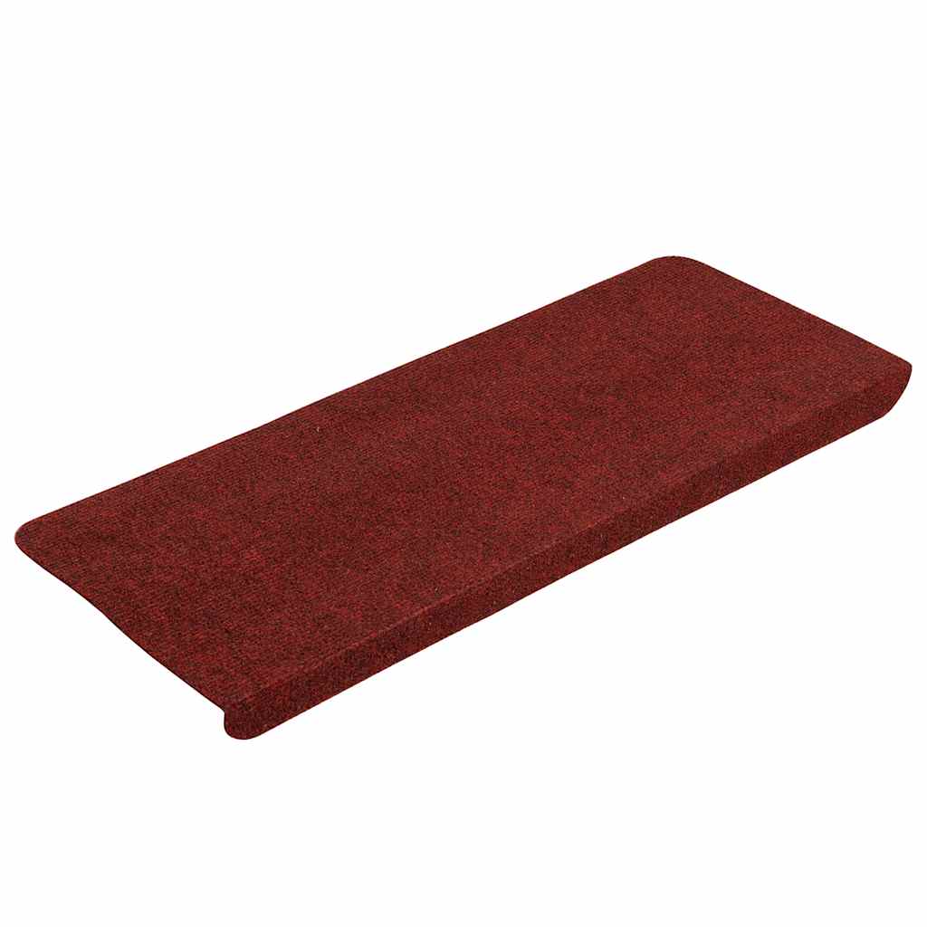 VidaXL tapis d'escalier auto-adhésifs 30 pcs 65x22,5x3,5 cm rouge