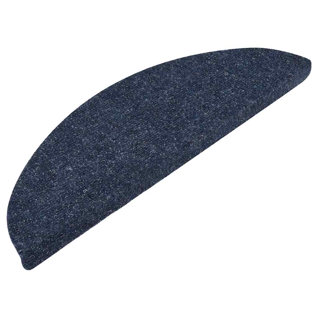 VidaXL tapis d'escalier auto-adhésifs 30 pcs 56x17x3 cm bleu