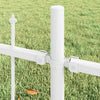Vidaxl clôture de jardin 3 pcs blanc 170 x 190 cm acier thermolaqué