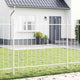 Vidaxl clôture de jardin 3 pcs blanc 170 x 190 cm acier thermolaqué