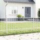 Vidaxl clôture de jardin 4 pcs blanc 170 x 140 cm acier enduit de poudre