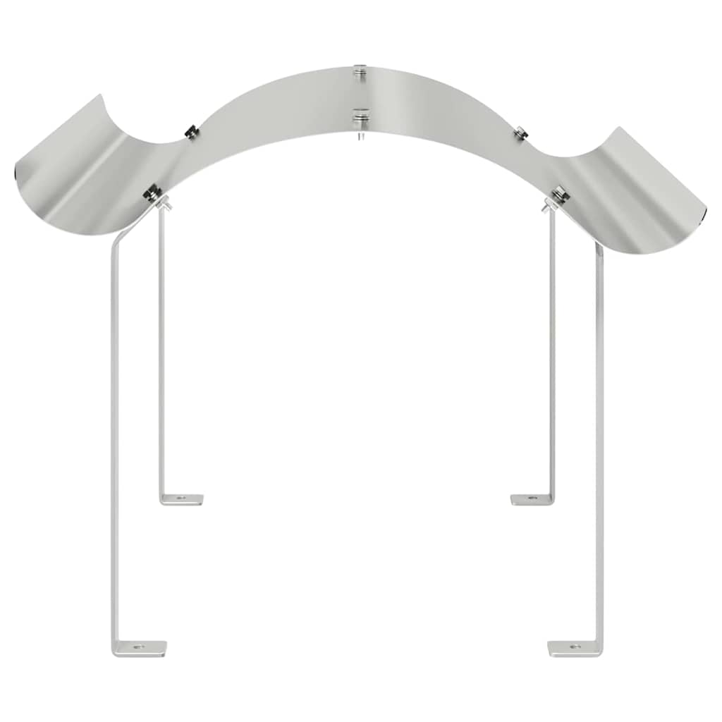 Vidaxx chapeau de cheminée argent 59,5 x 50 x 36,5 cm en acier inoxydable