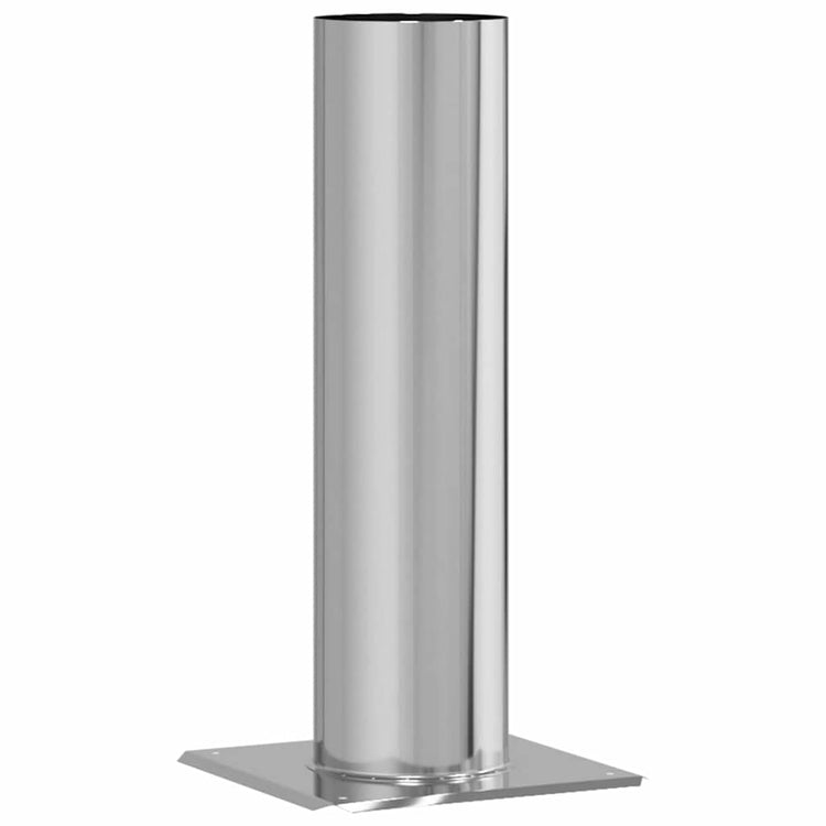 Vidaxl rallonge de tête de cheminée argent 24 x 24 x 50 cm acier inoxydable