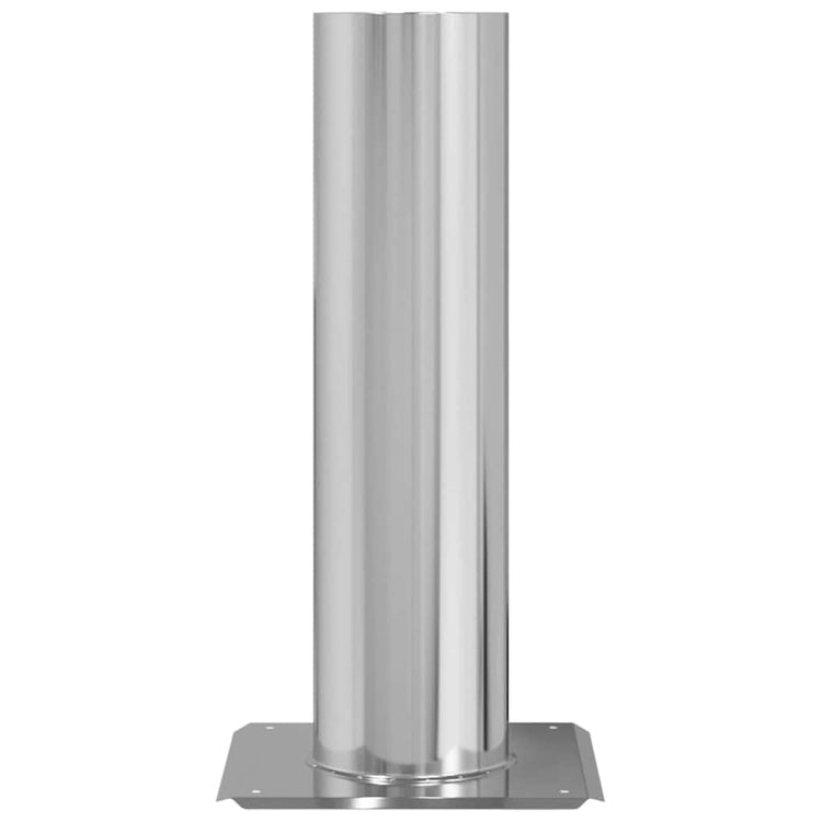 Vidaxl rallonge de tête de cheminée argent 24 x 24 x 50 cm acier inoxydable