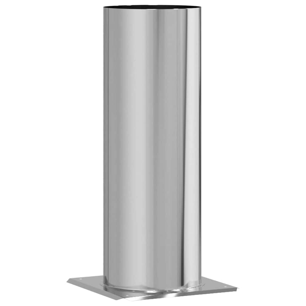 Vidaxl rallonge de tête de cheminée argent 29 x 29 x 50 cm acier inoxydable