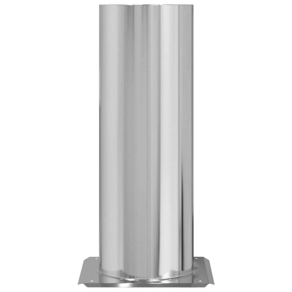 Vidaxl rallonge de tête de cheminée argent 29 x 29 x 50 cm acier inoxydable