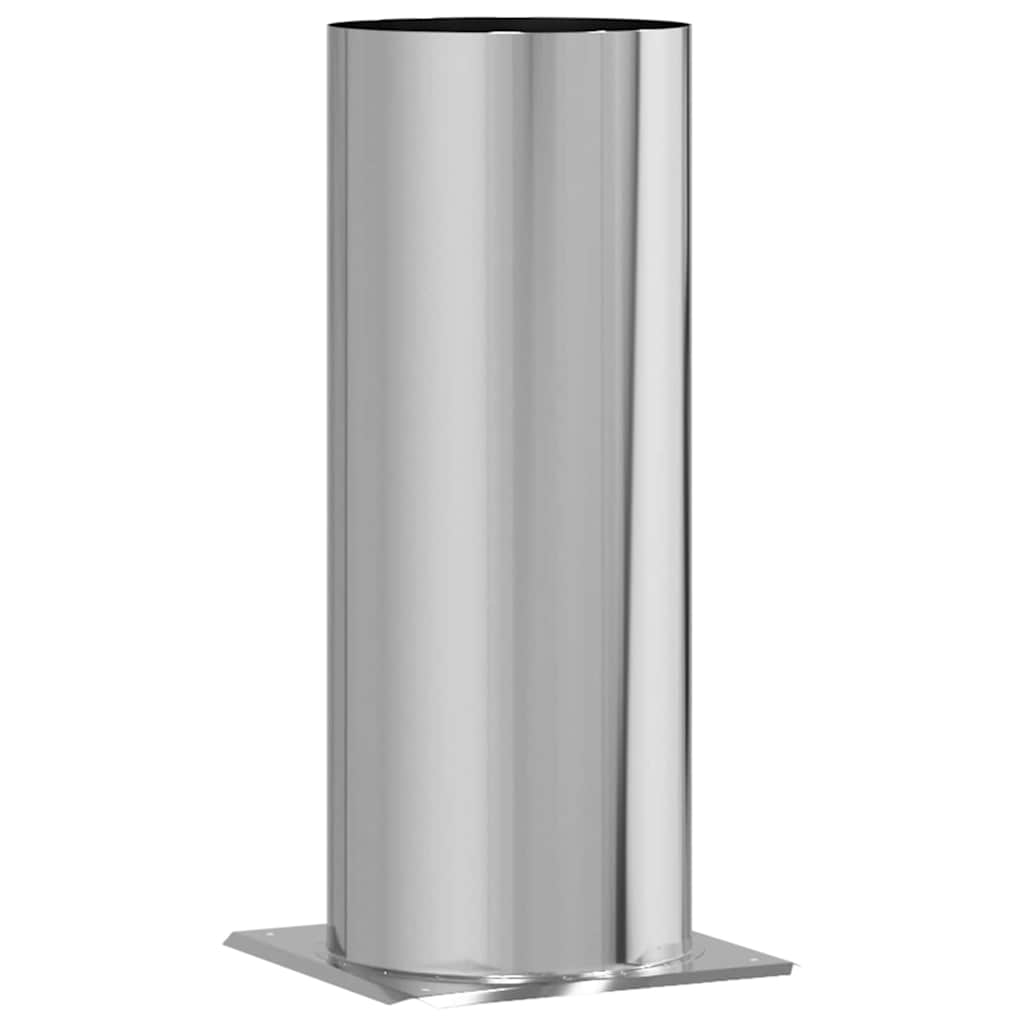 Vidaxl rallonge de tête de cheminée argent 31 x 31 x 50 cm acier inoxydable