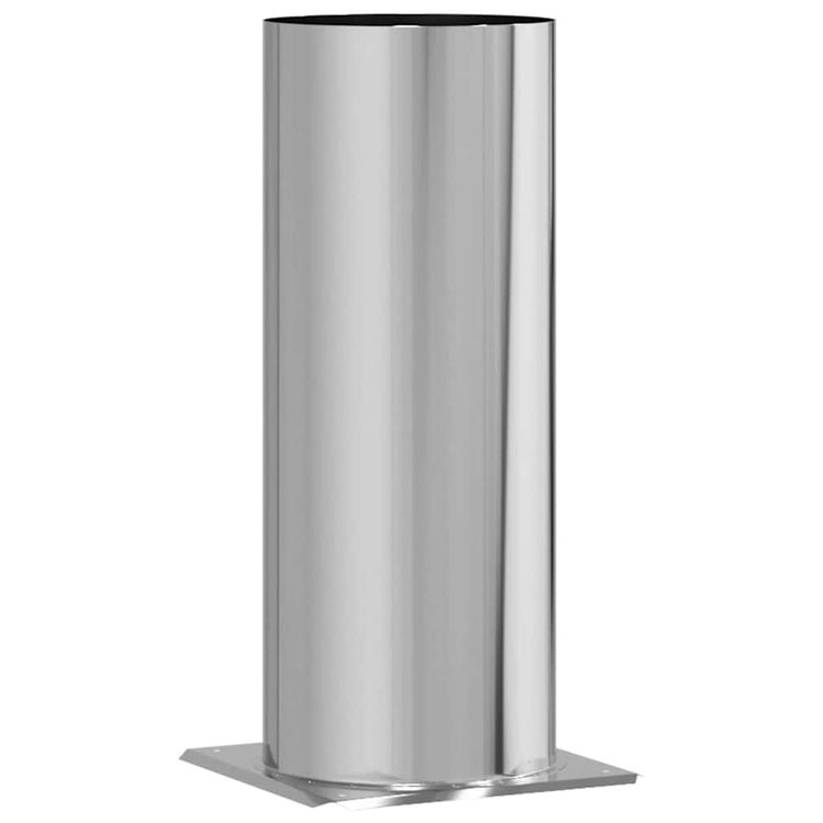 Vidaxl rallonge de tête de cheminée argent 31 x 31 x 50 cm acier inoxydable
