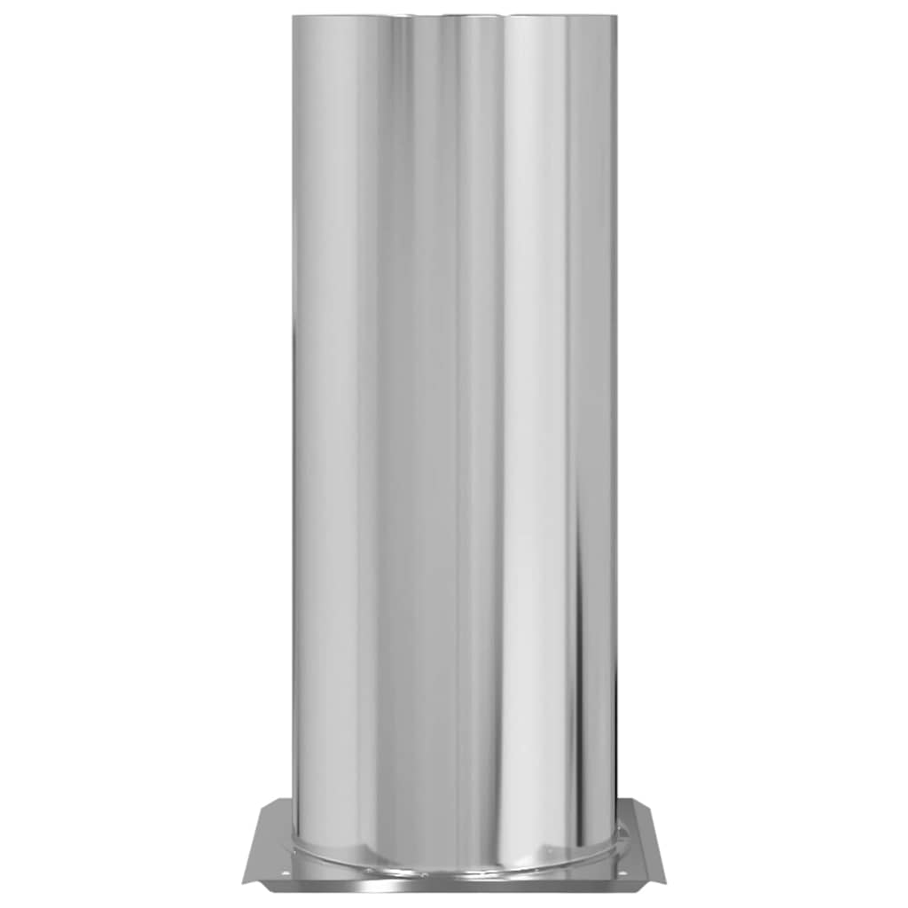 Vidaxl rallonge de tête de cheminée argent 31 x 31 x 50 cm acier inoxydable