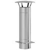 Vidaxl rallonge de cheminée argent 35 x 35 x 82 cm acier inoxydable