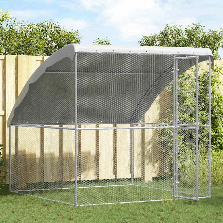 Vidaxl poulailler argent 2 x 2 x 2 m acier galvanisé