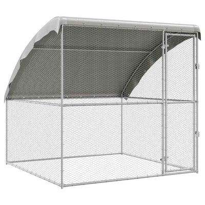Vidaxl poulailler argent 2 x 2 x 2 m acier galvanisé