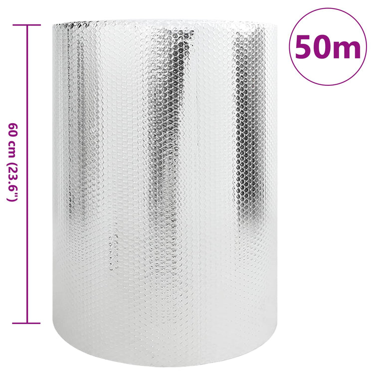 Vidaxx feuille de radiateur argent 50 x 0,6 m polyéthylène