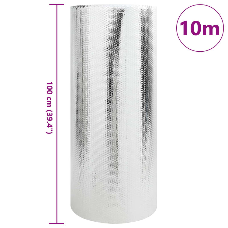 Vidaxx feuille de radiateur argent 10 x 1 m polyéthylène