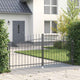 Vidaxx portail double avec serrure gris 299,5 x 149,5 cm acier