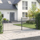 Vidaxx portail double avec serrure gris 400 x 199,5 cm acier