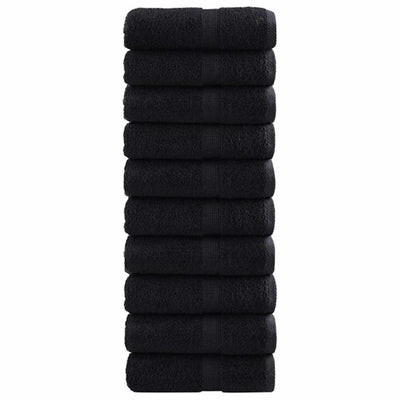 VidaXL serviette invité solund 50 pcs noir 30 x 30 cm 550 g/m²