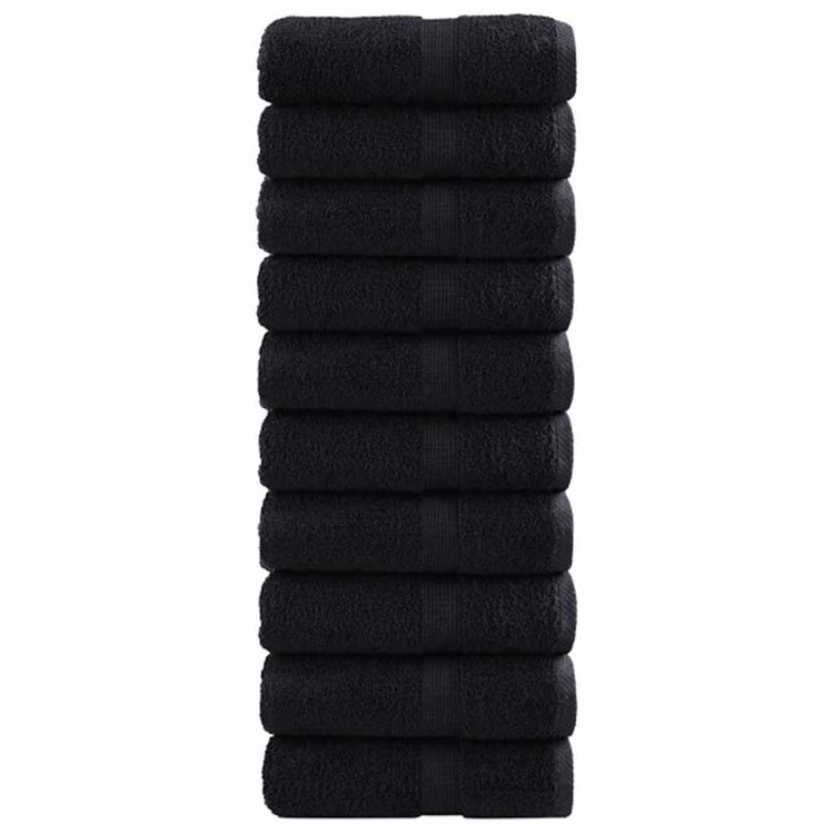VidaXL serviette invité solund 50 pcs noir 30 x 30 cm 550 g/m²