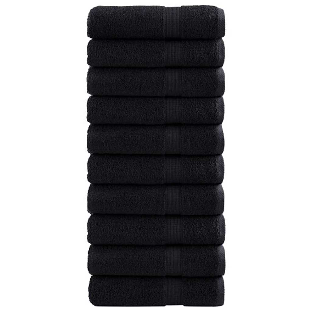VidaXL serviette invité solund 25 pcs noir 100 x 150 cm 550 g/m²