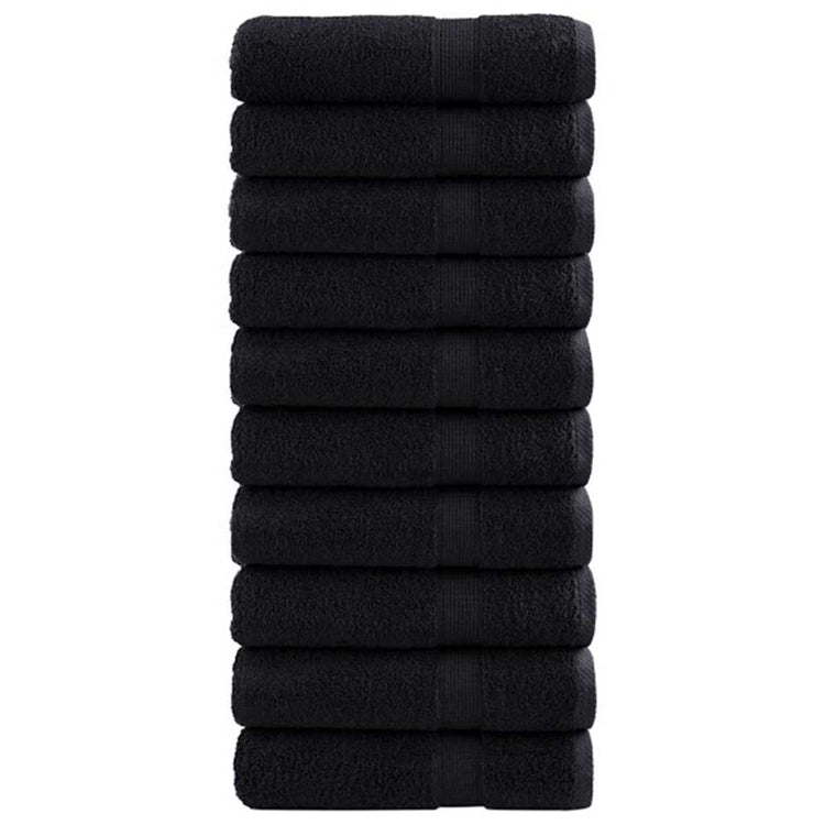VidaXL serviette invité solund 25 pcs noir 100 x 150 cm 550 g/m²