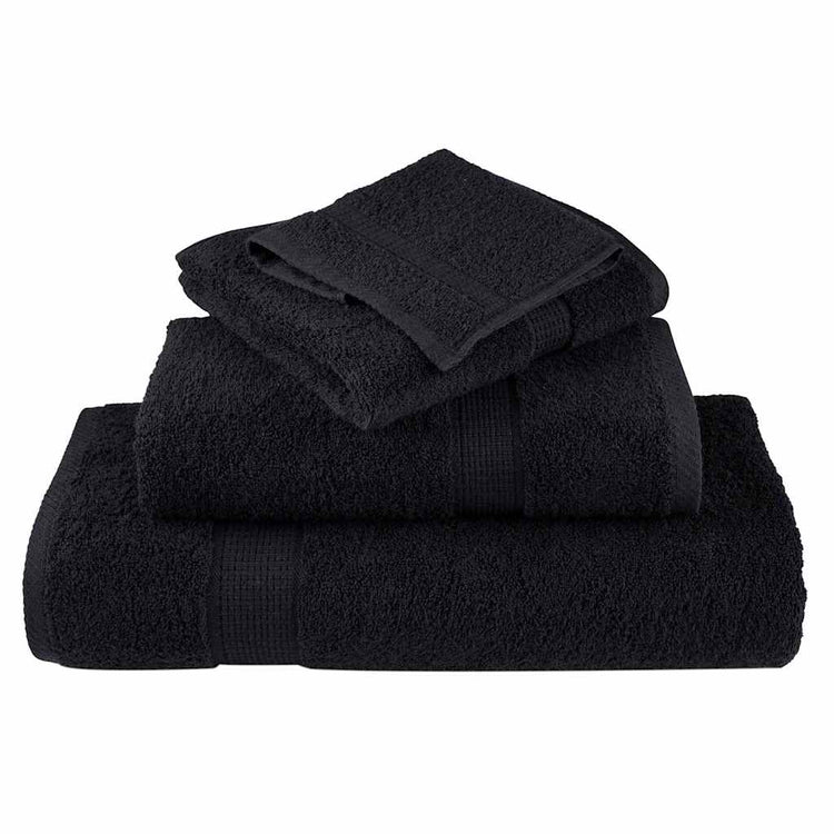 VidaXL serviette invité solund 25 pcs noir 100 x 200 cm 550 g/m²