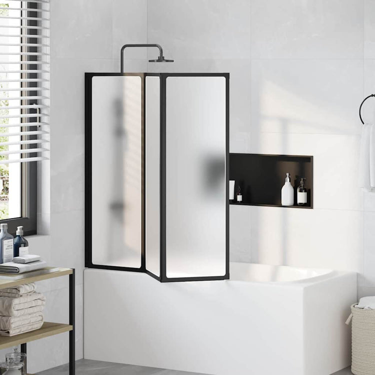 Vidaxx paroi de douche noir 120 x 2 x 117 cm aluminium