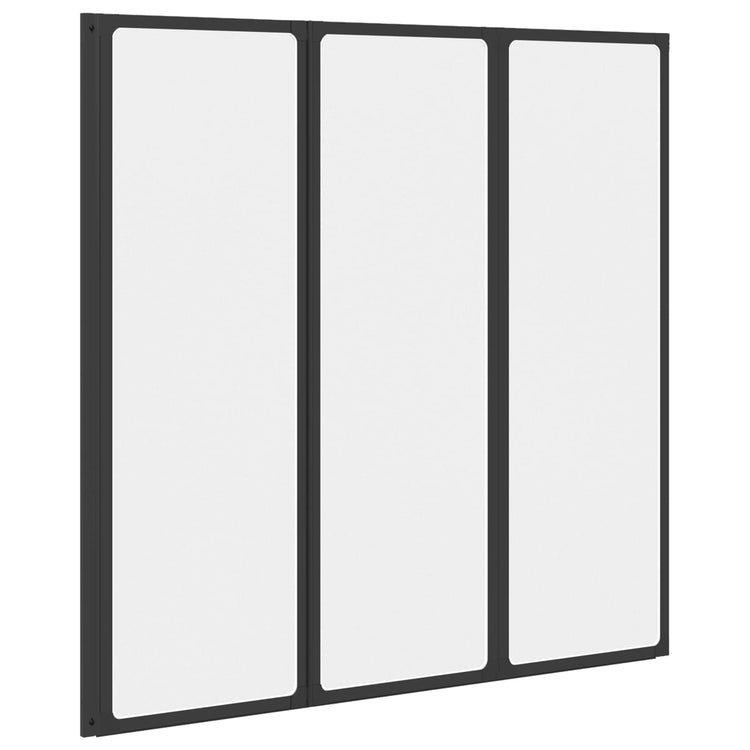 Vidaxx paroi de douche noir 120 x 2 x 117 cm aluminium