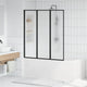 Vidaxx paroi de douche noir 132 x 2 x 140 cm aluminium