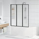 Vidaxx paroi de douche noir 132 x 2 x 140 cm aluminium